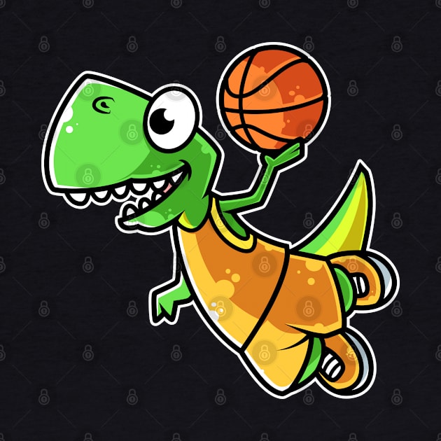 Tyrannosaurus Rex Basketball Team Sports B-ball Dinosaur design by theodoros20